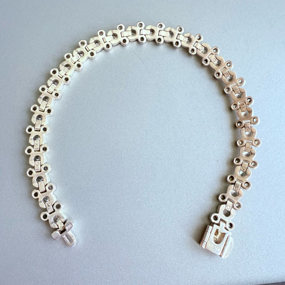 Walt Disney Official Mickey Minnie Mouse CZ Tennis Sterling Silver 925 Bracelet - Picture 5 of 9